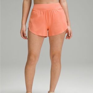 Lululemon fast and free 3” inch shorts Coral Kiss (tag now removed)